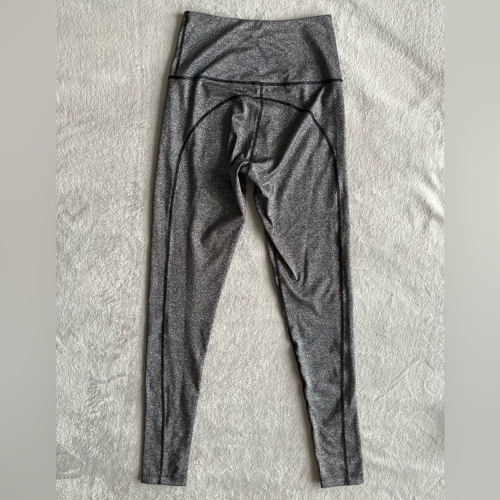 Nylora Watson Gunmetal Metallic Gray Sparkle Leggings Size Xs — image 3 of 8